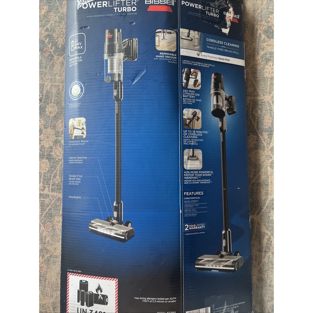 Bissell PowerLifter Cordless Vacuum Turbo Lightweight w/ Removable Battery Black